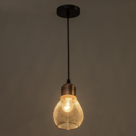 Lamp "Lamp" 1x60W E27 Black/Copper 12x12x18cm-2