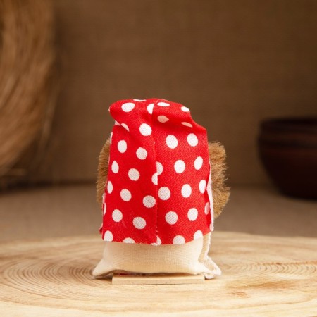 Ravigan Domovynok "Good luck", in a cap, 9 cm, linen, mix-2