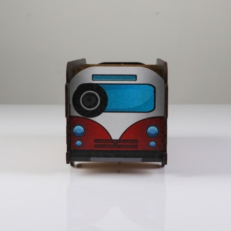 Chancellery stand wooden "van", with a print-4