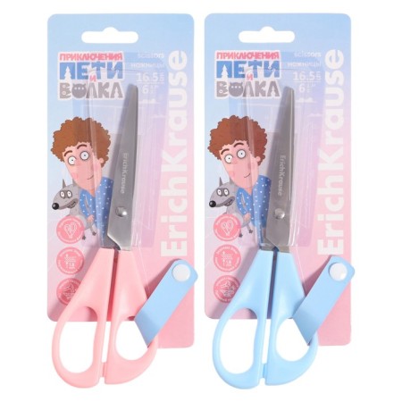 Baby scissors 16.5 cm Erichkrause "The Adventures of Petit and Wolf", mix