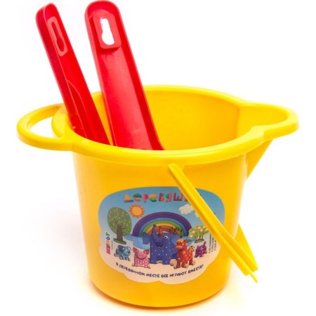 Sanding set "Woods", 3 subjects: rake, scoop, bucket-4