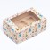 Packaging for 6 cupcakes with the “New Year's Post” window, 25 x 17 x 10 cm, 1 pc.