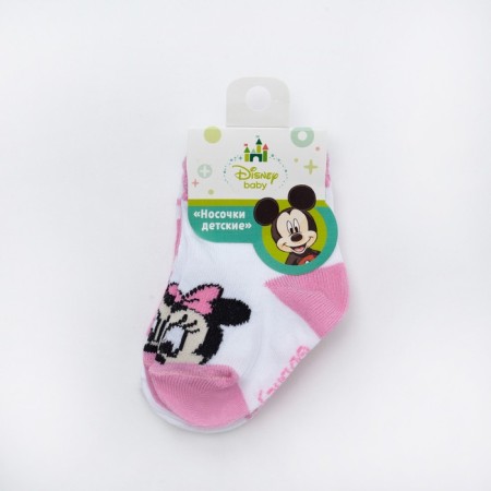 Набор носков "Minnie Mouse", белый/розовый, 6-8 см-7