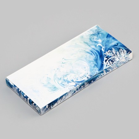 Gift box for tiles of chocolate with the Winter Blizzard window, 17.1 x 8 x 1.4 cm-3