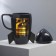 Ceramic mug "February 23", 300 ml, black color