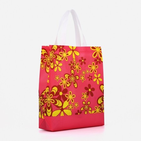 Household bag without fastening, pink color