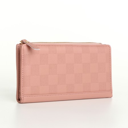 Women's wallet on magnets, pink color