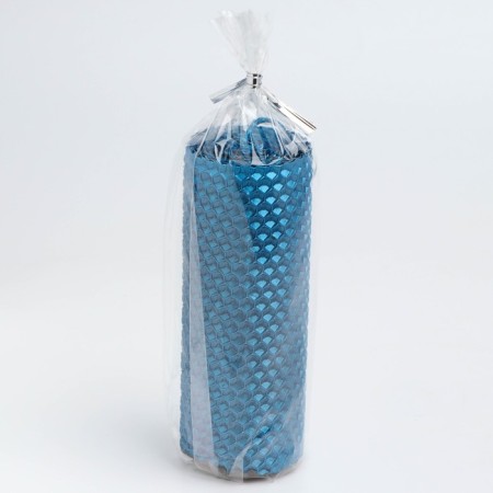 Voschshina candle, 4.5x4.5x12.5 cm, blue metallic-3