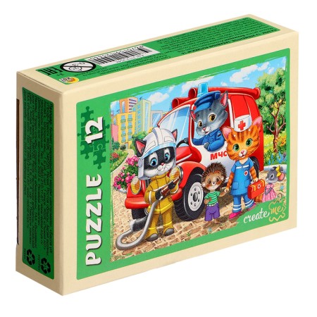 Puzzle "Funny cats No. 16", 12 elements
