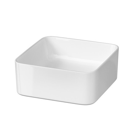 The built -in sink Cersanit Crea 35, Square, on the countertop, white