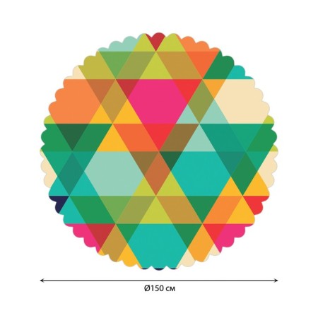 The tablecloth “pattern with triangles”, round, sata, d = 150 cm-1