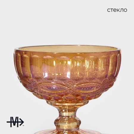 Glass Glass Magistro "La-Channel", 350 ml, 12 × 10.5 cm Amber color-1