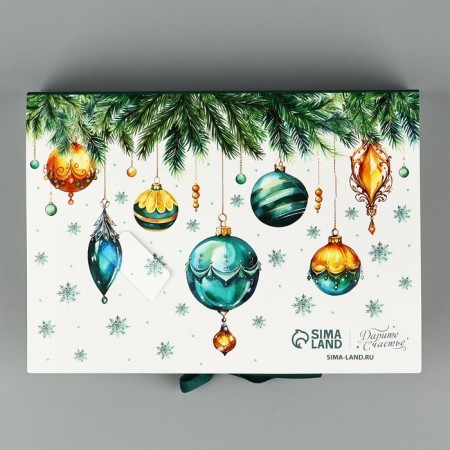 Box for 12 sweets with cells "Happy New Year!" 18.8 x 13.5 x 3.5 cm, New Year-3