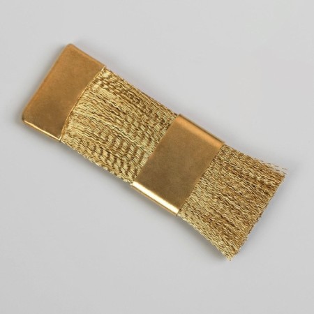 Brush for cleaning mills, copper, 6 × 2 cm, golden color-1