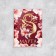 Congratulatory card "Bordeaux", March 8, 8 x 6 cm