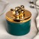 Ceramic bank for bulk products "Golden Wing", 500 ml, green color