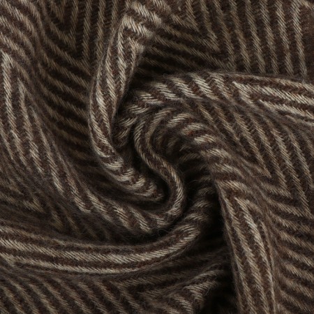 Geometry plaid 140x200cm, brown, wool 50%, polyester 50% 400g/m-3