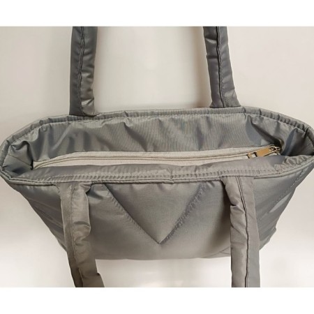 Female bag mila nylon color steel-2
