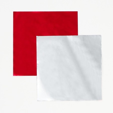 Foil for sweets 10*10cm 100pcs., Red-1