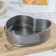 The form for baking the share "Elin. Heart ", 23.5 × 22 × 6.7 cm, removable bottom, anti -stick coating, color gray color