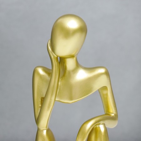 Souvenir Polystone "Abstraction - expectation" gold 19x6x8 cm-4