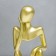 Souvenir Polystone "Abstraction - expectation" gold 19x6x8 cm