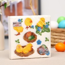 Paper Nev Line “Easter chickens”, 2 layers, 33*33 cm, 20 pcs.