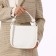 Women's bag on the zipper Textura, small size, white color