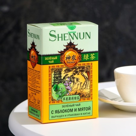 Green tea with apple and mint, 100 g