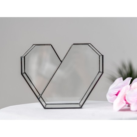 Florarium "Heart 3D" (black seams)-1
