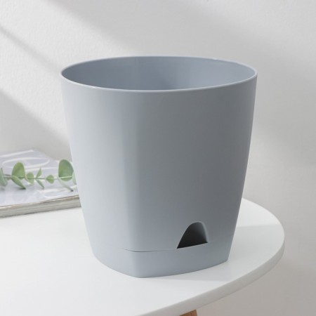 Pot for flowers with a basal watering amsterdam, 2.5 l, d = 17 cm, h = 16.5 cm, color gray color-1