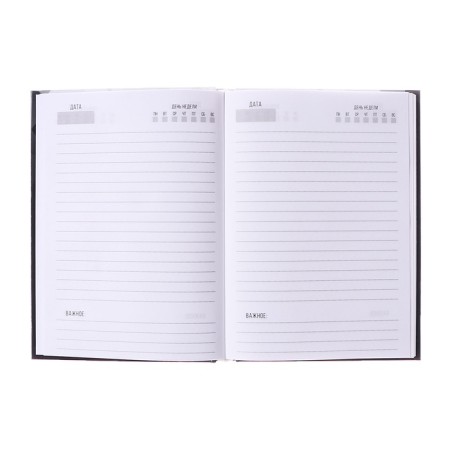 Diary is semi -dated on a stitch, A5 160 sheets, cardboard 7BC, glossy lamination, black metal-6
