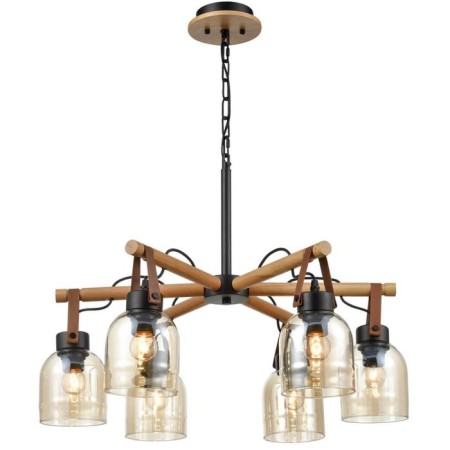 CALMA chandelier, 6x60W E27, black color-1