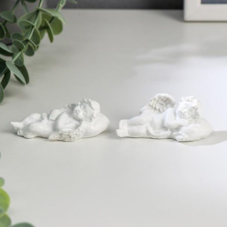 Souvenir Polystone "Angel sleeping with heart" mix 2.5x6.5x3 cm