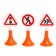 Set "Road Signs" No. 3 traffic lights, 6 signs, 2 cars