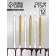 Set of candles for the cake "Stars", 12 pcs. Gold and white
