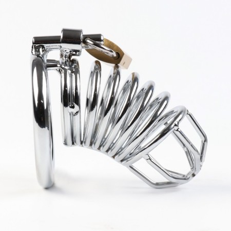 Belt of fidelity "Total cell No. 3", rings d = 4; 4.5; 5 cm, lock, key, metal-1