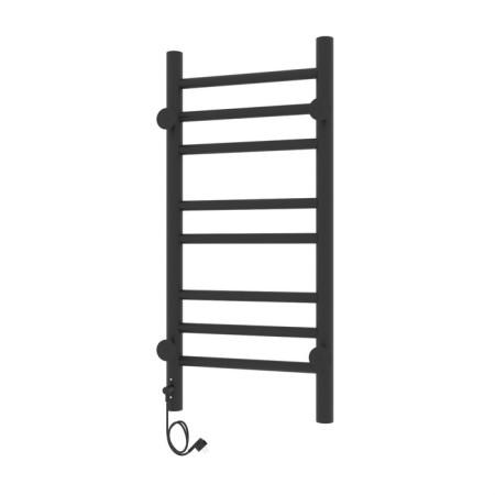 Two -heated towel rail Laris lavender ChKCh, 300x700 mm, 8 crossbars, right, black-15