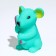Brying toy "mouse" for dogs, 9 cm, turquoise