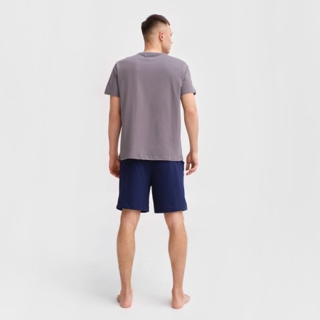 Pajama men's kaftan "on chil" size 52, gray/blue-2