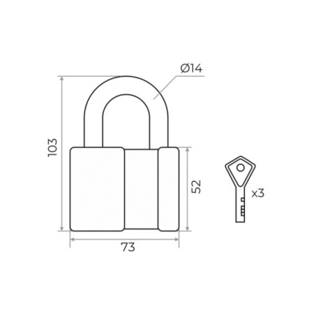 Hanging hinged Marlok VS-2 Al, 80 mm-1