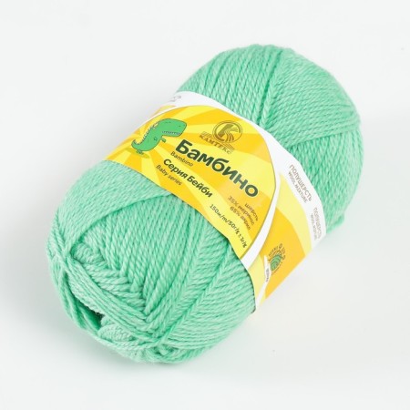 Bambino yarn 35% Merinos wool, 65% acrylic 150m/50g (025 mint)-1