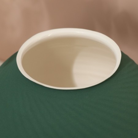 Vase for flowers decorative "Toledo" color jade 20 x 14 x 14 cm-4
