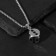 Pillet "Playing Bones", black color in silver, 70 cm