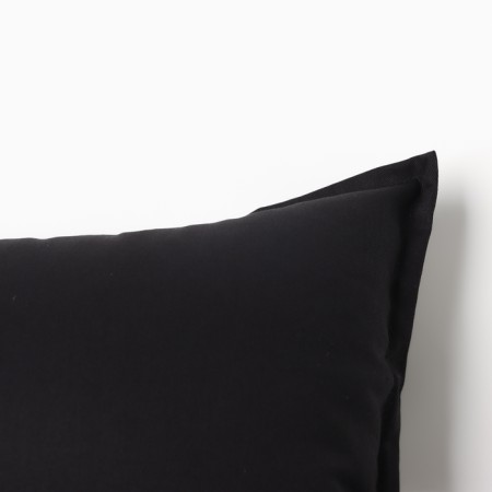 Ethel pillow, 30x50+1 cm, black, 100% cotton-1