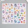Plastic sticker "kids in space" mix 10x21.5 cm