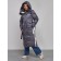 Coat insulated winter female, size 42, dark purple color