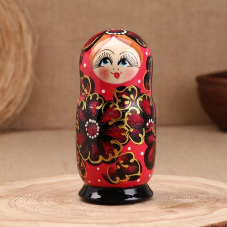 Matryoshka "Chamomile", Pink, 5-doll, 16 cm-1