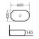 Grossman GR-3015 sink, oval, 600 x 420 mm, white