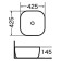 Sink Grossman GR-3019, 425 x 425 mm, separately standing, white